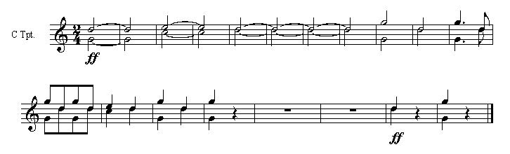 Classical trumpet part.